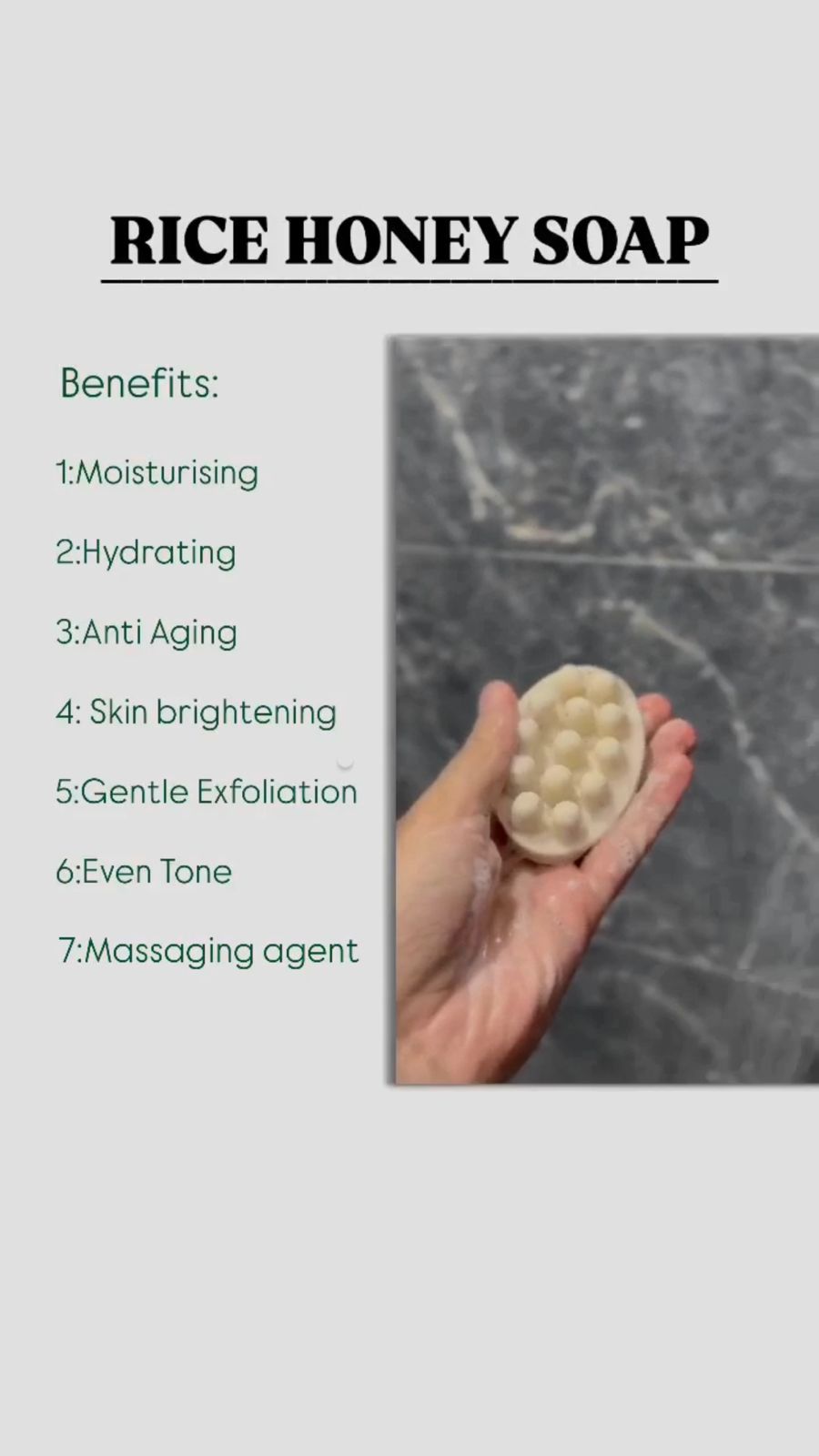 | PACK OF 2 |  Rice & Honey Handmade Soap